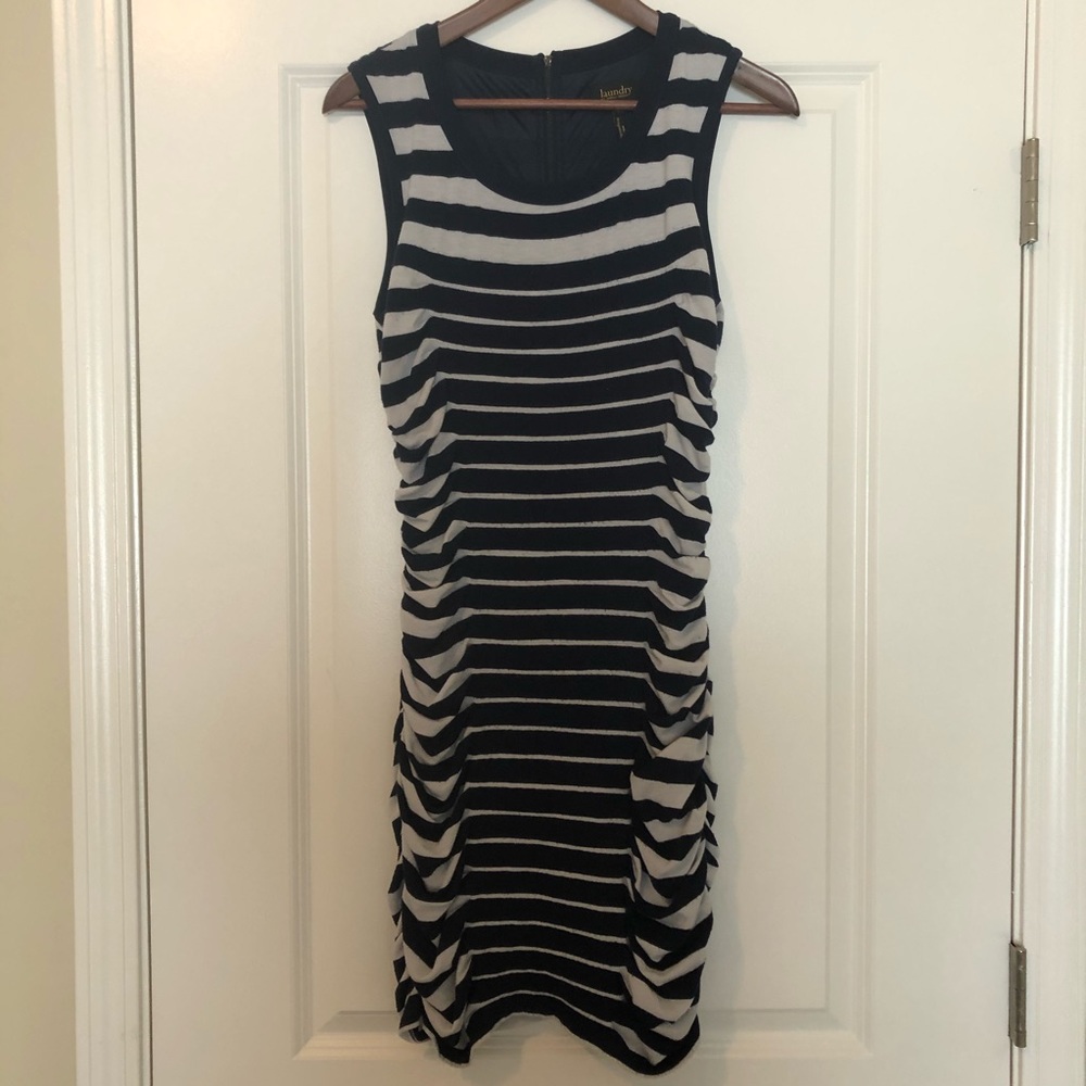 Laundry Shelli Segal Dress Women Size 0 Navy/White